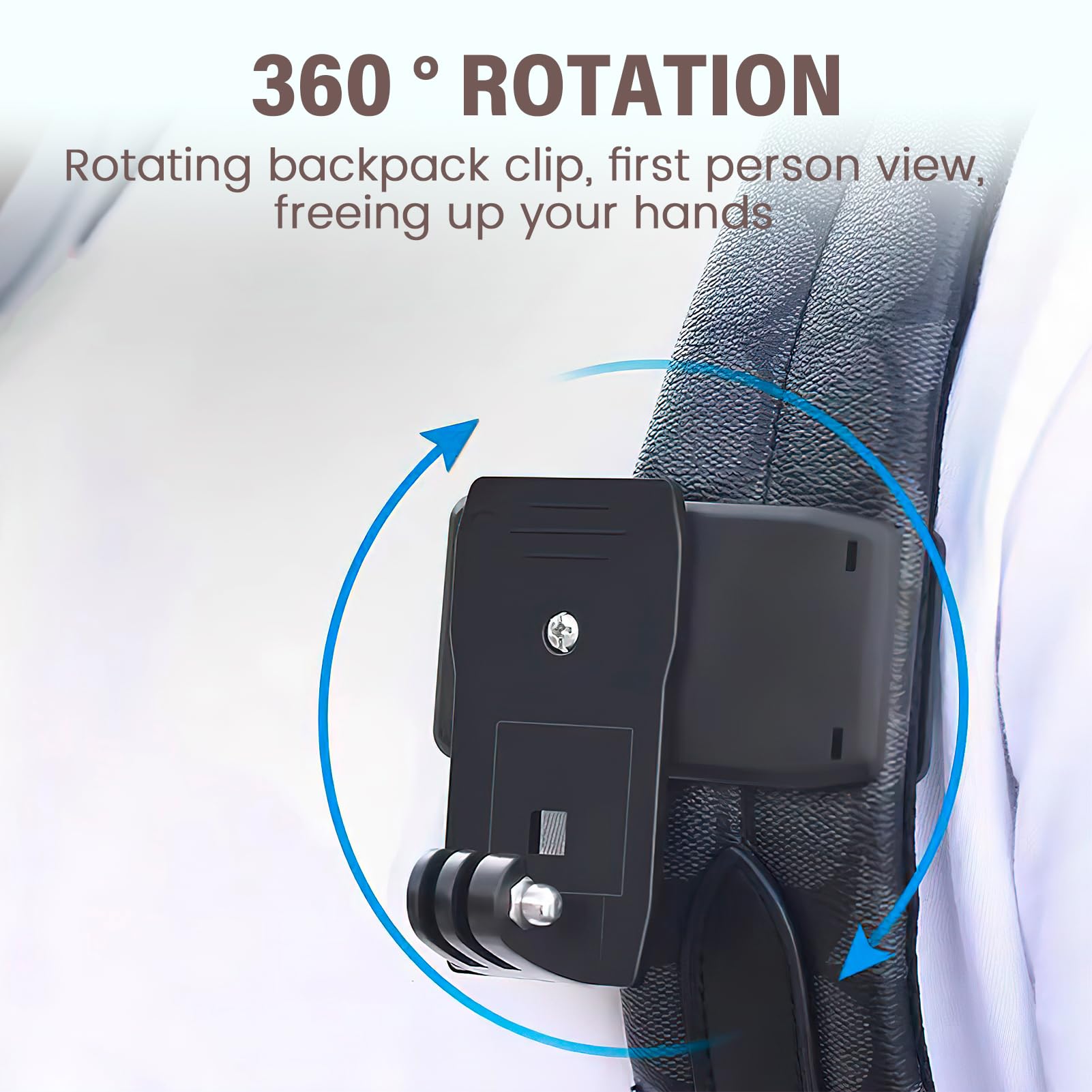 Support de pince à chapeau pour sac à dos rotatif à 360 degrés, pour Gopro Hero 12 11 9 8 7 6 pour insta360 x3 SJCAM C100 Go Pro, accessoire de caméra 44 Support de pince à chapeau pour sac à dos rotatif à 360 degrés, pour Gopro Hero 12 11 9 8 7 6 pour insta360 x3 SJCAM C100 Go Pro, accessoire de caméra 44