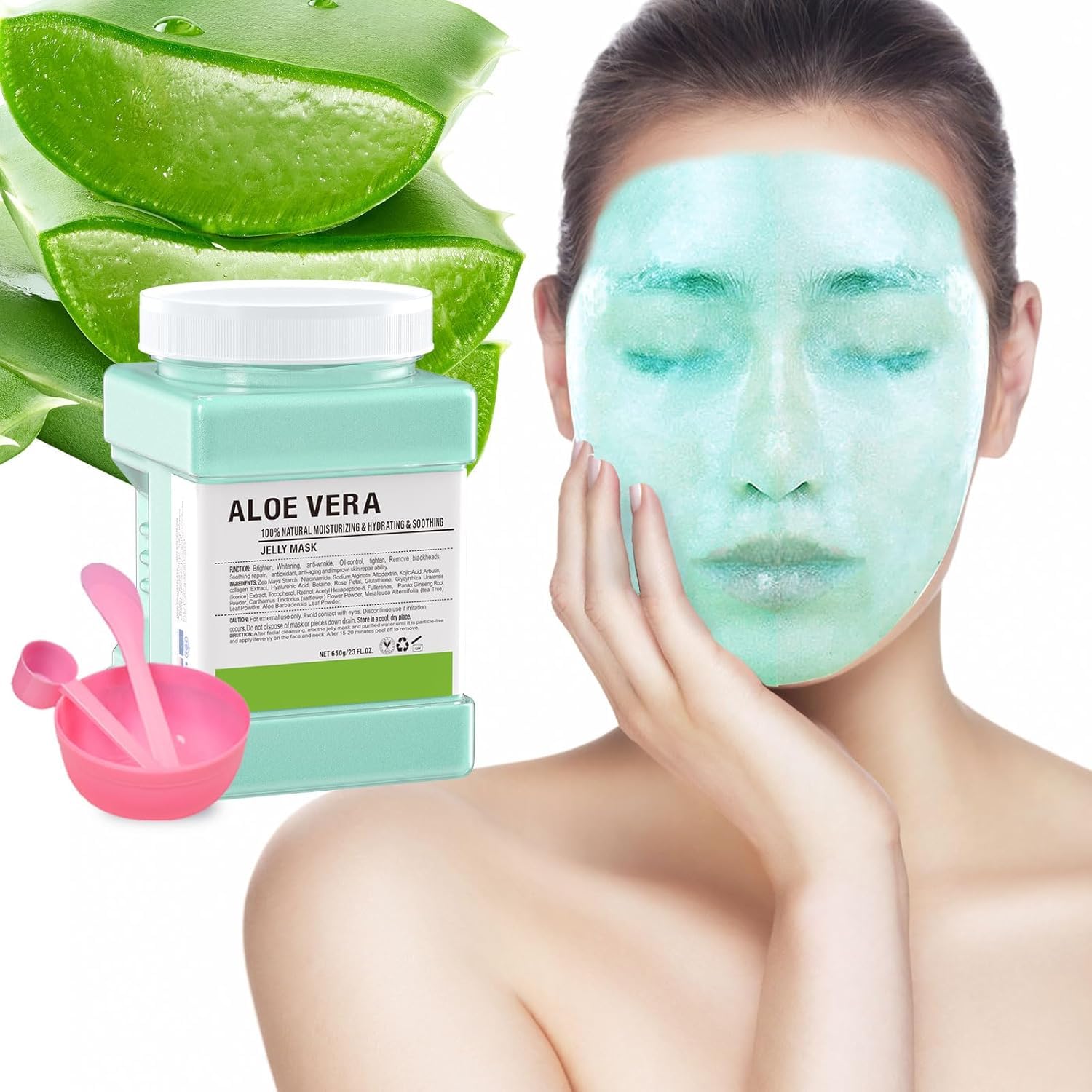 - Jelly Face Mask,Aloe Vera Moisturizing Jelly Mask Powder for Facials,Professional Peel Off Peel Off Hydro Face Mask Powder for Fight Fine Lines, Face Mask Skin Care, DIY SPA 23 FL OZ