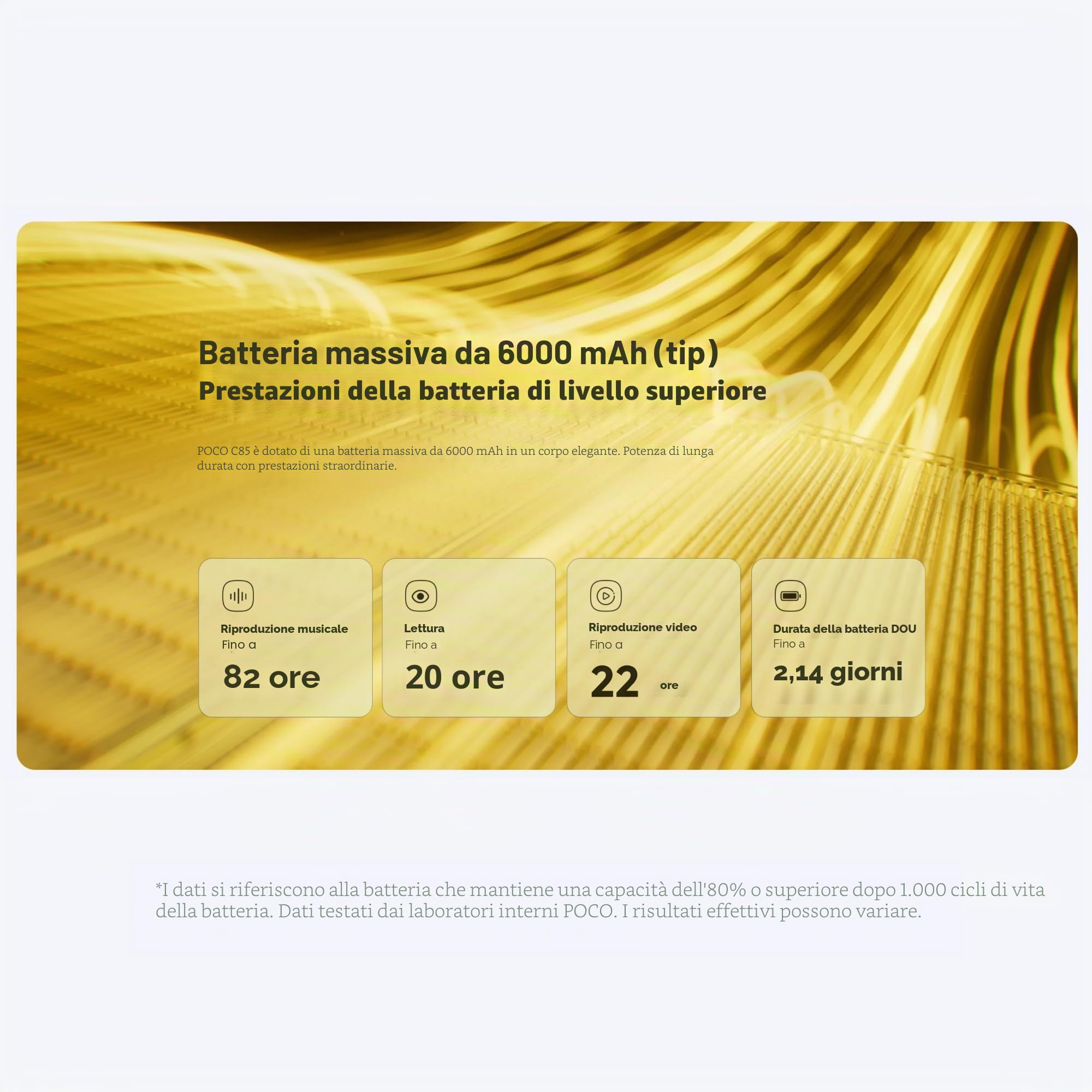 XIAOMI POCO C85, Smartphone 6+128GB, Display 6,9" 120Hz 7,99mm Design, MediaTek Helio G81-Ultra Octa-core, Doppia fotocamera AI da 50MP, 6000mAh, garanzia di 2 anni, Verde, Caricabatteria non incluso