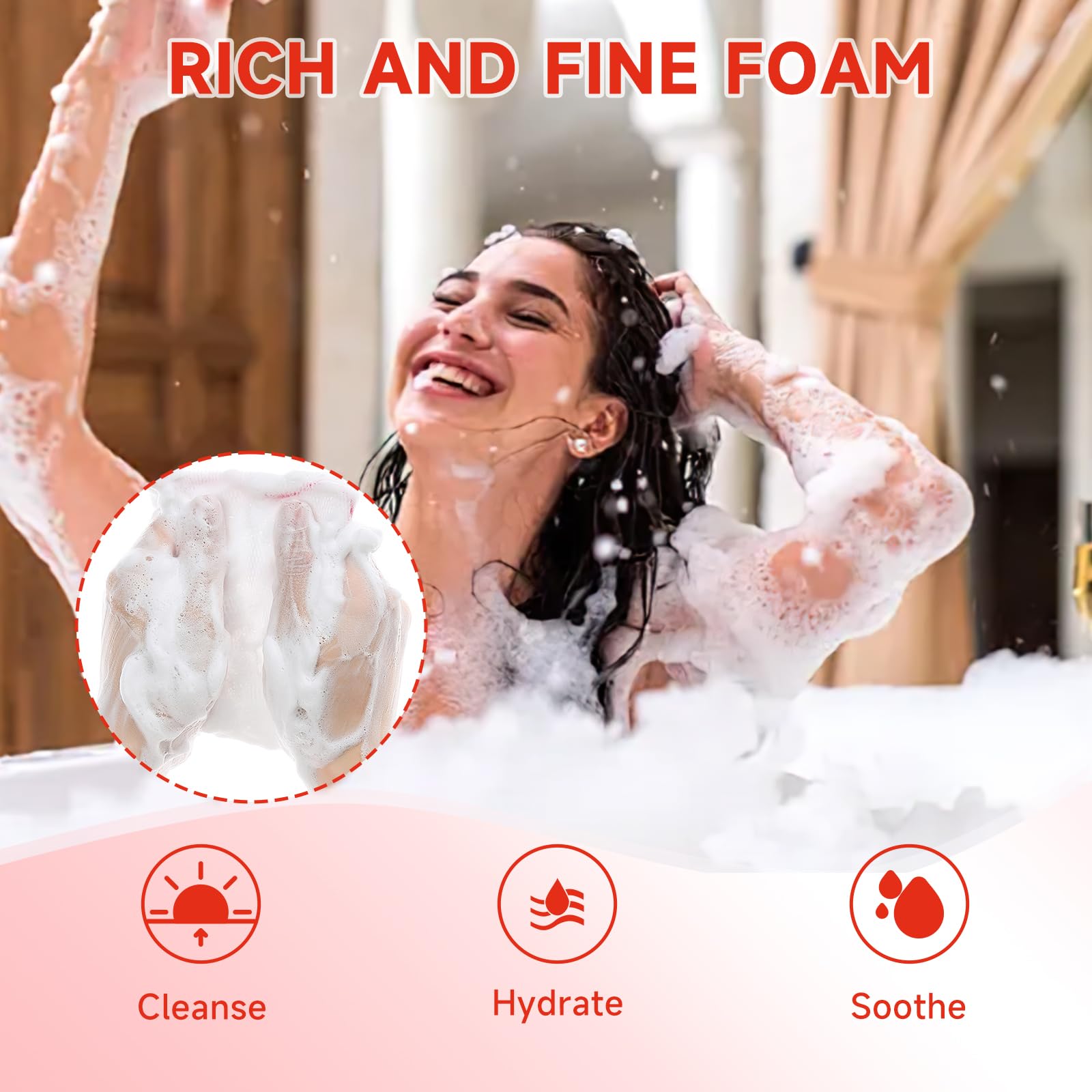 3 PCS Yoni Soap Bar, Organic Yoni Bar Soap Yoni Wash Feminine Wash for Women Ph Balance, Natural Deodorant Vaginal Body Bath Soap Body Wash Strawberry Handmade feminine soap