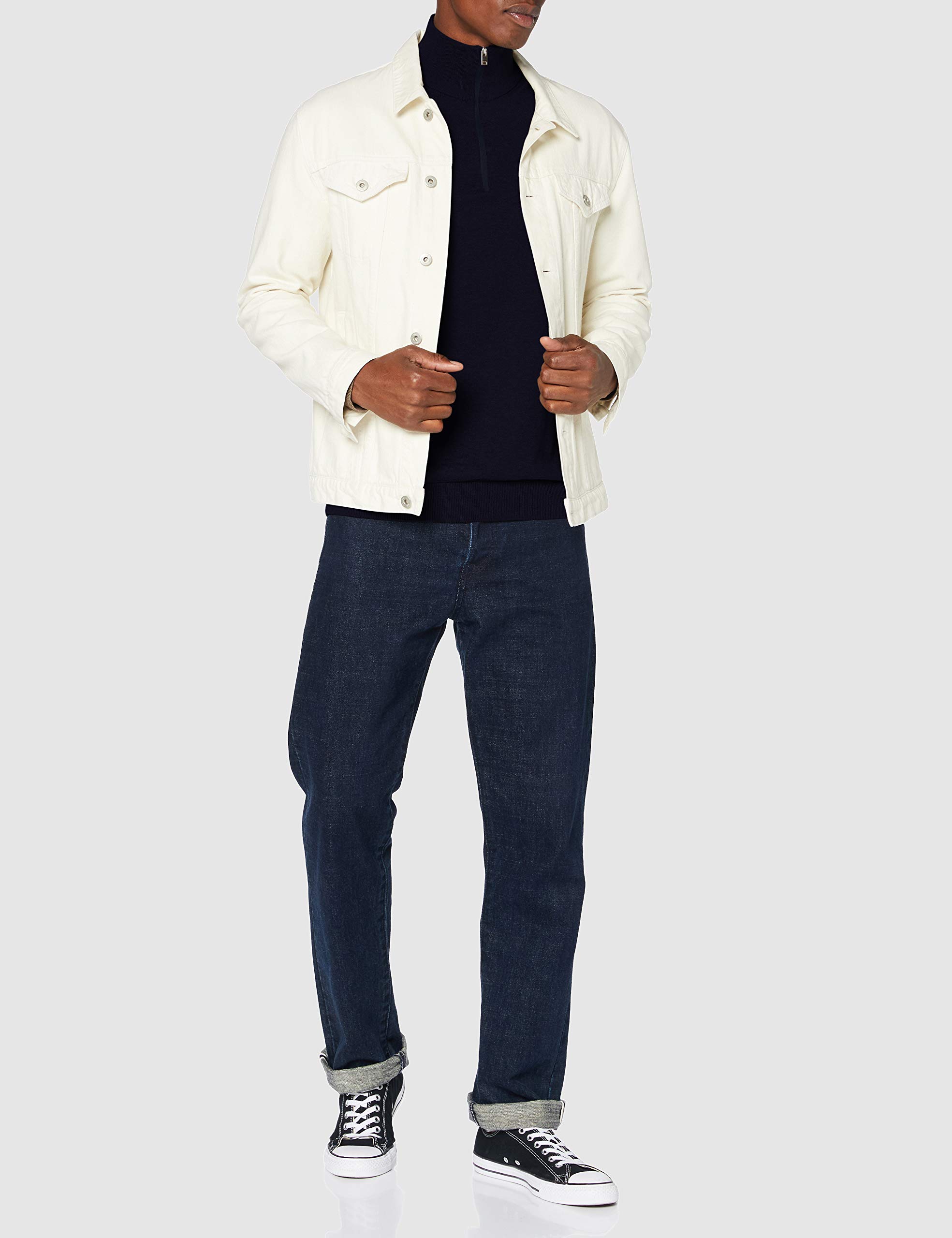 SELECTED HOMME Slhberg Half Zip Cardigan B Noos Maglia di Tuta Uomo