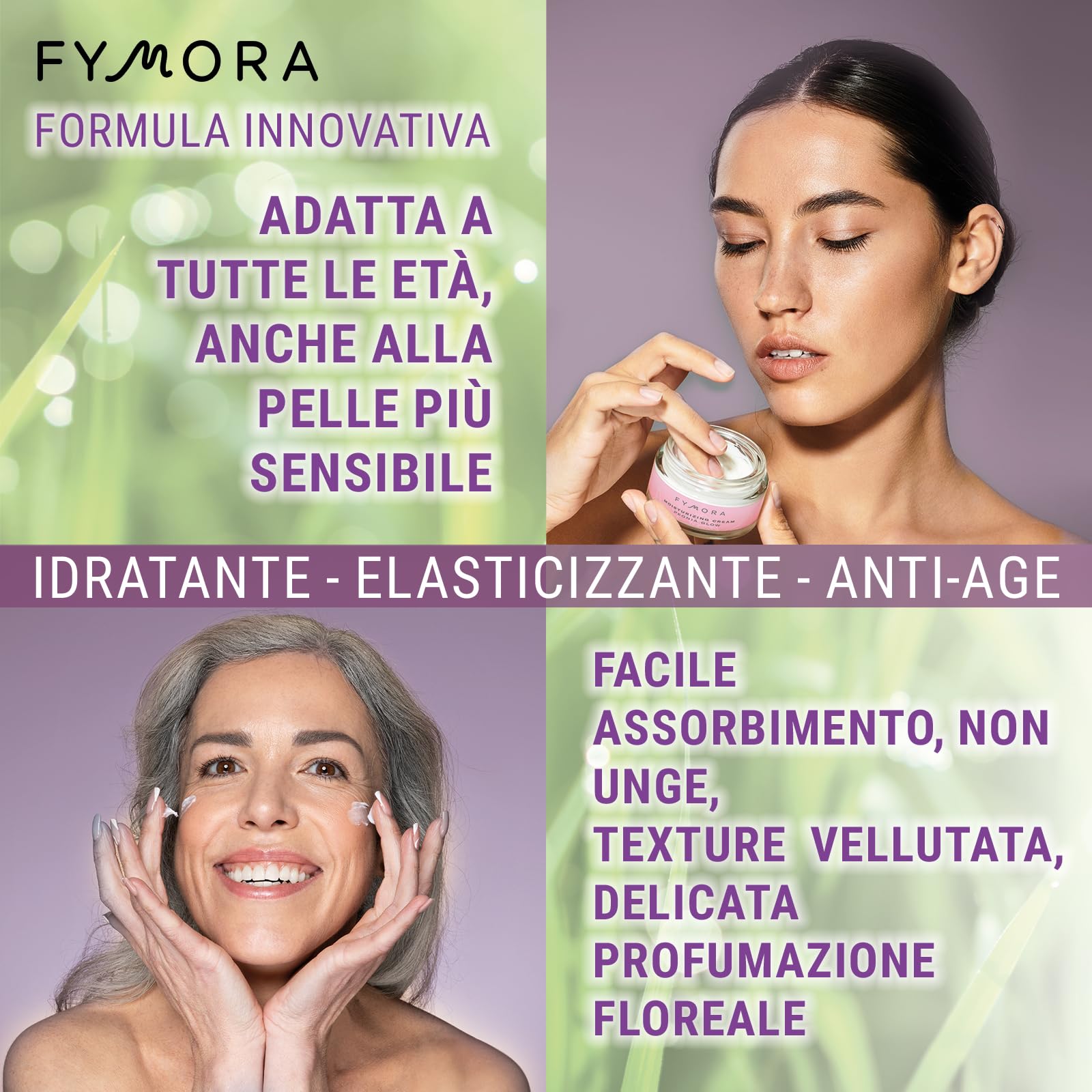 Fymora Crema Facial Hidratante Peonía Glow 50 ml, Crema de Día con Efecto Iluminador y Nutritivo para una Piel Radiante, Ideal para el Cuidado Facial Diario