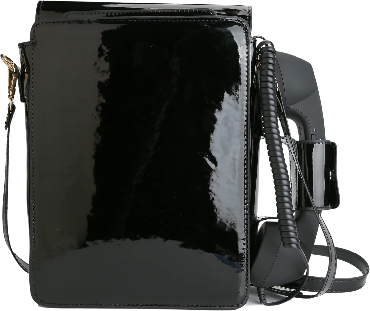 QiMing Retro dial telephone Crossbody Shoulder Bag,Pu Movable microphone Purse for Women - Image 4