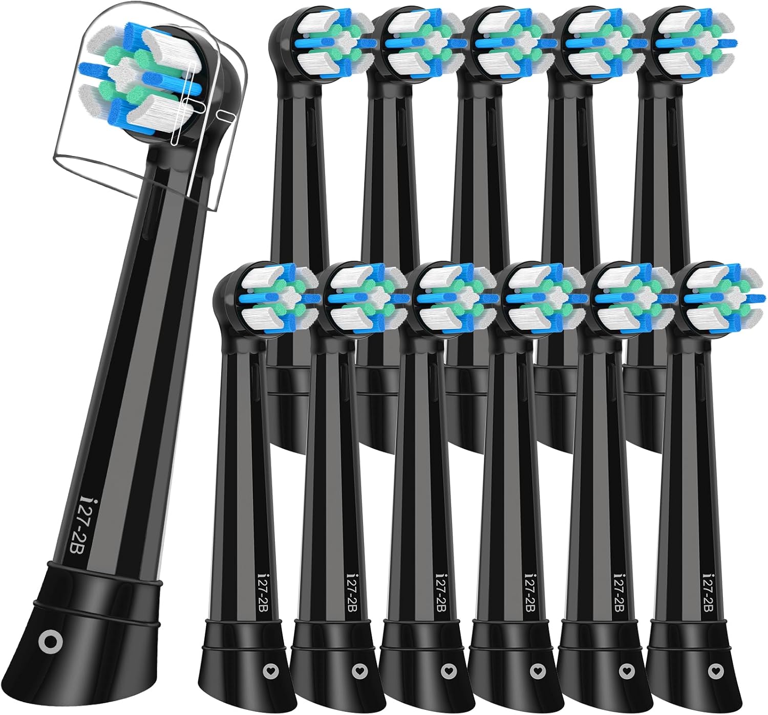12PCS iO Replacement Heads Compatible with Oral b iO 2/3/4/5/6/7/8/9/10 Series Electric Toothbrush,Gum Care Toothbrush Head Compatible with Oral b iO Replacement Heads,Black 12PCS iO Replacement Heads Compatible with Oral b iO 2/3/4/5/6/7/8/9/10 Series Electric Toothbrush,Gum Care Toothbrush Head Compatible with Oral b iO Replacement Heads,Black