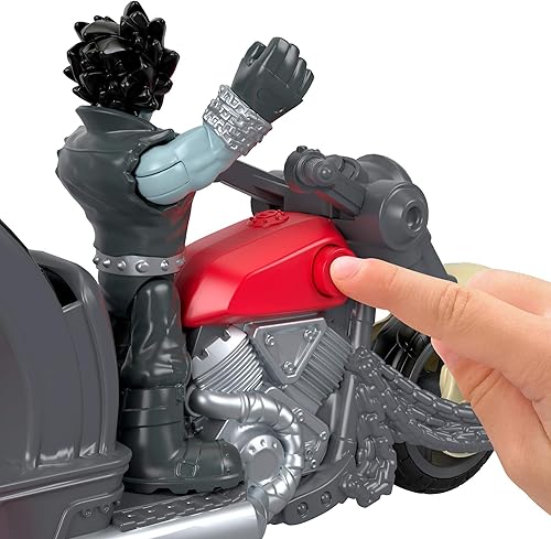 Miniatura 4 de Fisher-Price Imaginext DC Super Friends Lobo - Figura posable y juguete transformador de motocicleta para preescolar a partir de 3 años