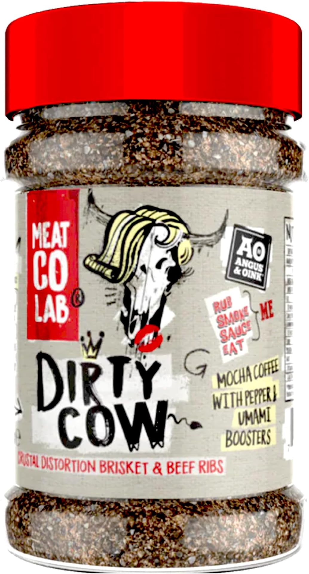 Dirty Cow Beef BBQ Rub | Bold Flavour for Brisket & Beef Ribs | Perfect for Low & Slow BBQ | Coffee-Infused Bark Maker | Gluten-Free | 220g