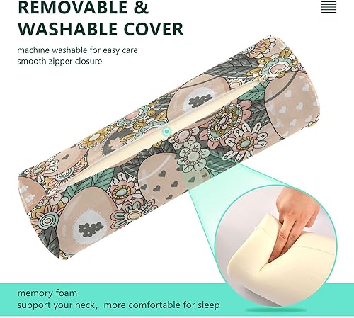 Miniatura 3 de Almohada redonda con diseño de huevos de Pascua, almohada cilíndrica para sofá, almohada cilíndrica con cremallera, almohada cilíndrica para rodillas