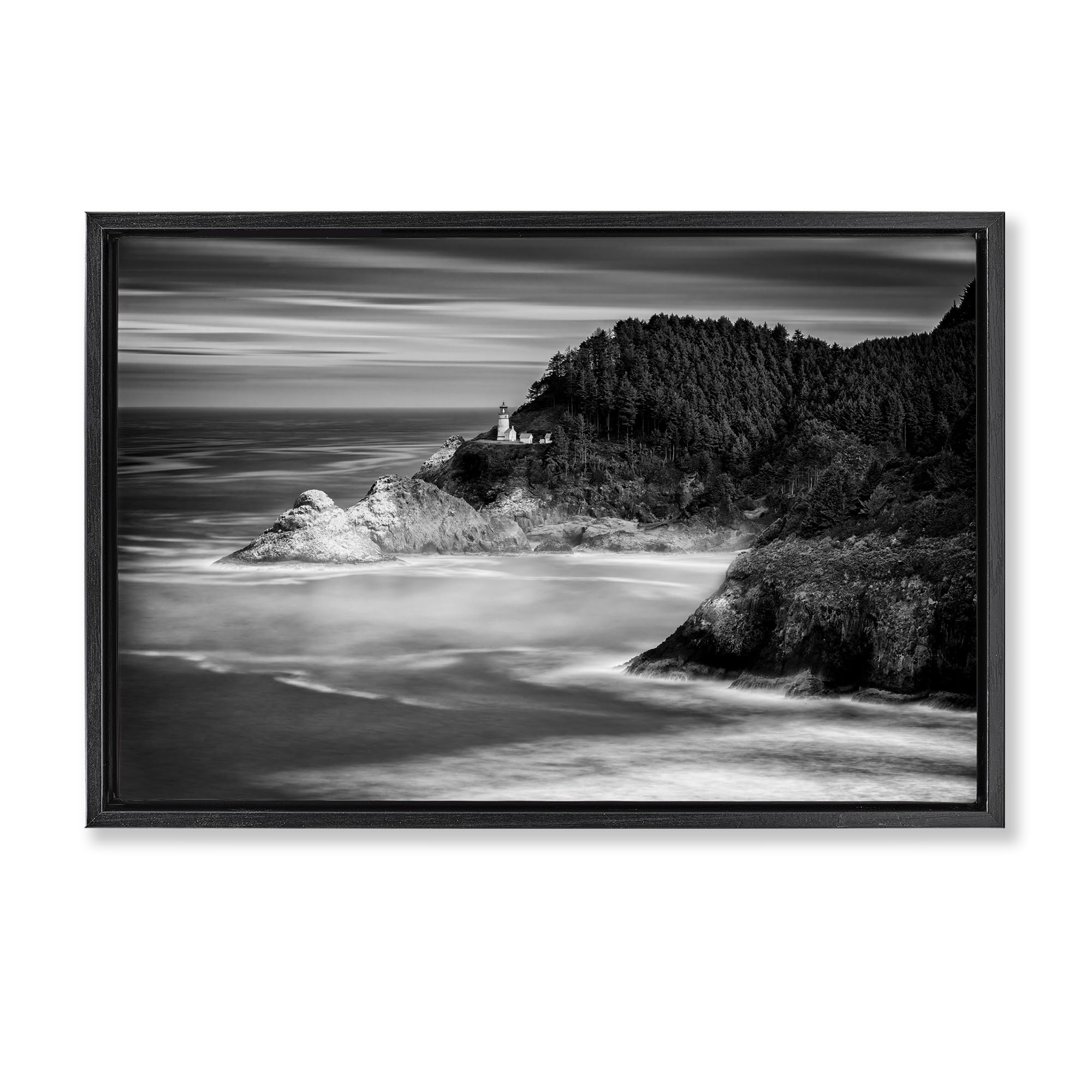 'Perched Above The Pacific'| Floating Frame Canvas Art