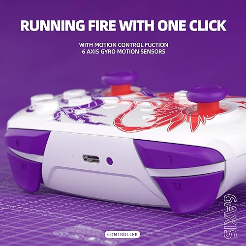 Miniatura 6 de FZPYZO Switch Controllers,Switch Pro Controller Compatible for SwitchSwitch LiteOLED,Gamepad Pro Controllers Wireless Remote Replacement Support