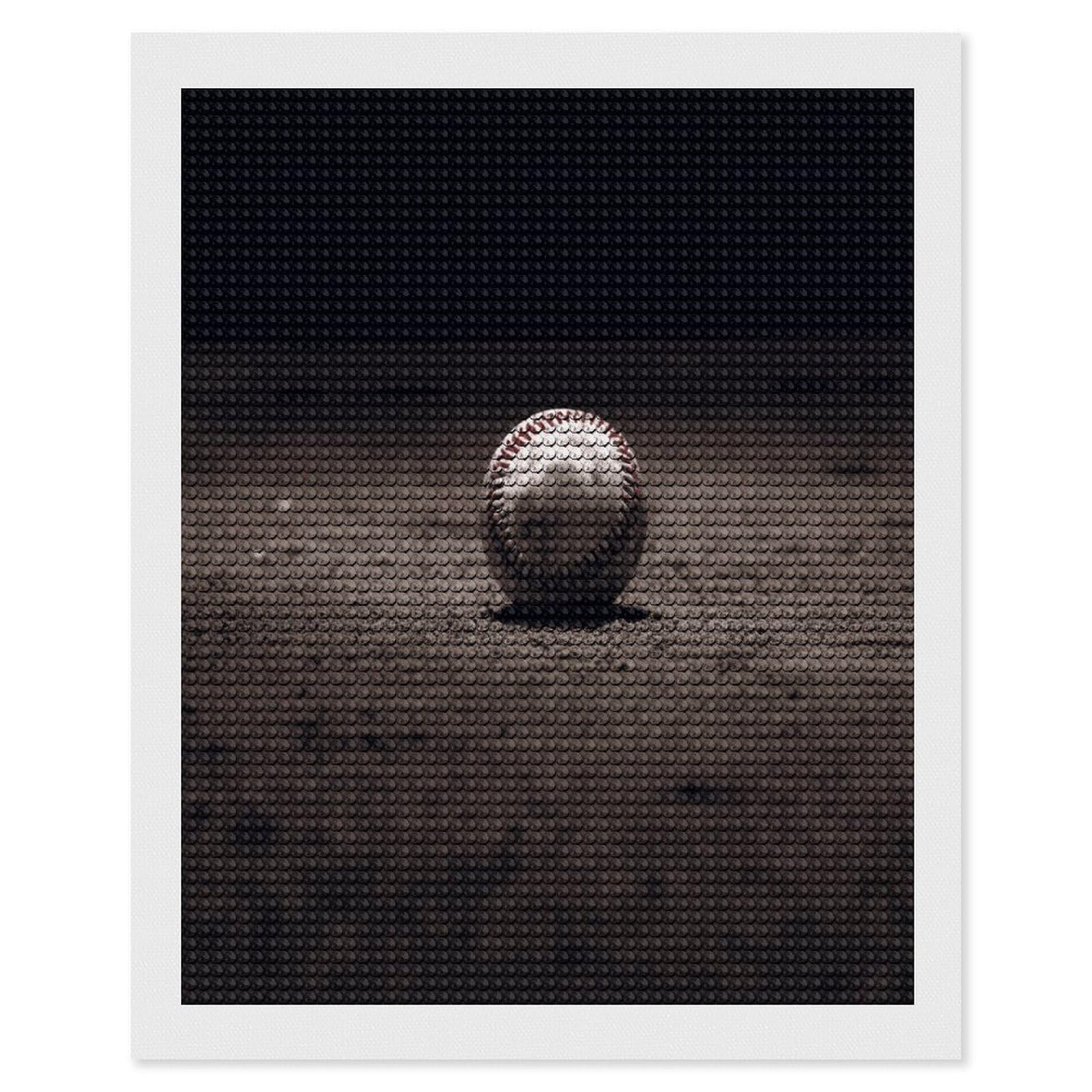 JTREHY Baseball Diamond Art Kits Personalized DIY Round Diamond Painting Kits for Beginner Full Drill Diamonds Dots Paintings for Adults Gem Art Crafts Home Decor