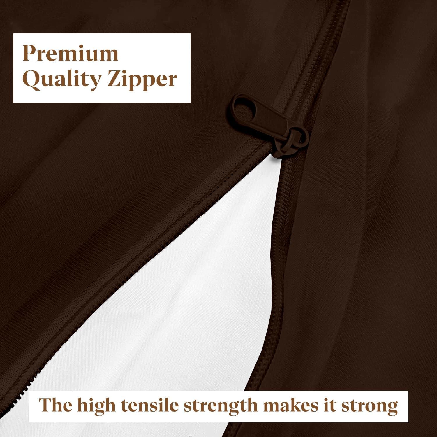Cal King Size Zippered Mattress Protector 8 Inch Drop Six-Sided, Waterproof Proof Mattress Encasement, Urine and Water Absorbent Mattress Cover (Brown)