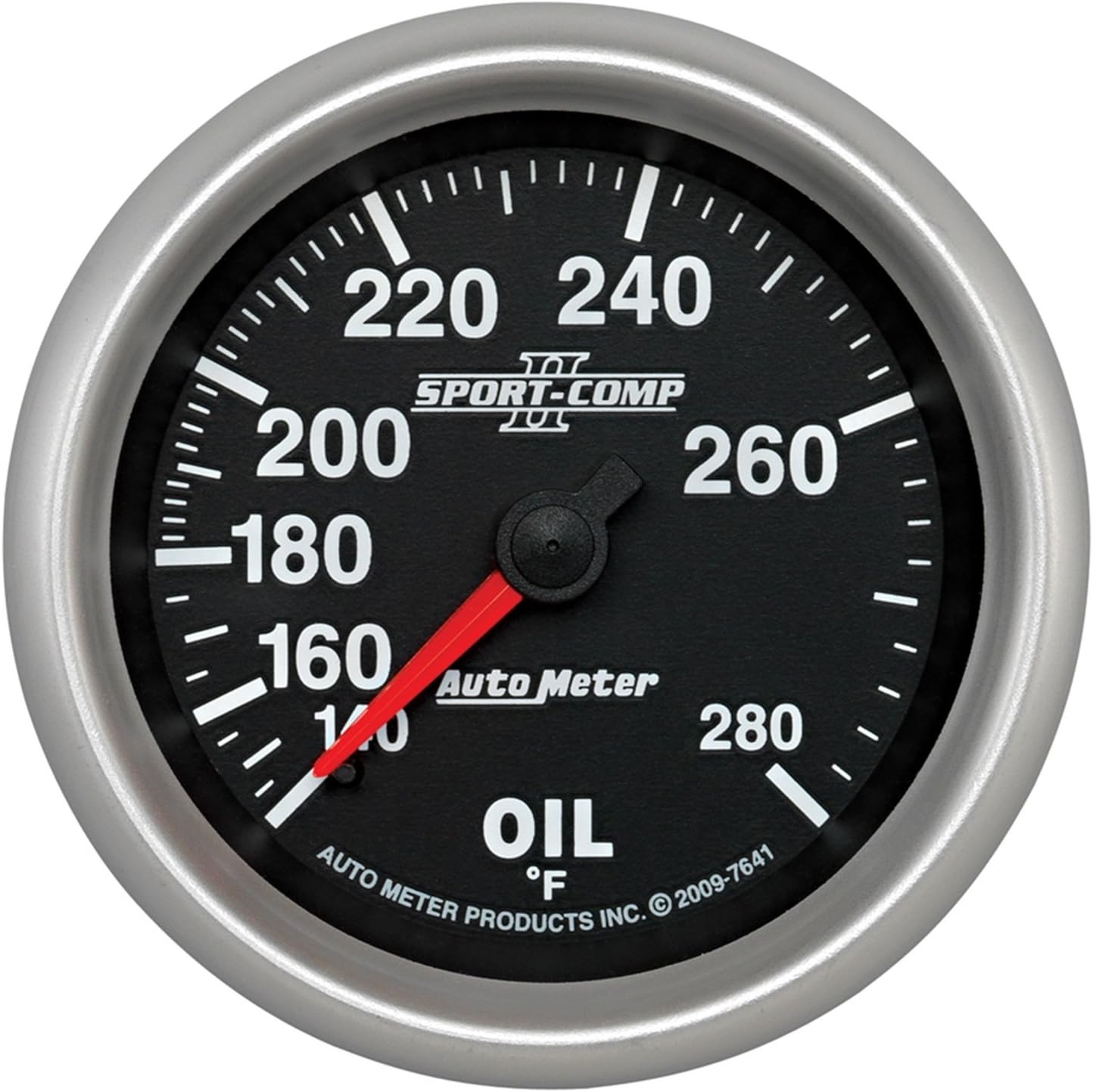 Auto Meter 7641 Sport-Comp II 2-5/8" 140-280 F Mechanical 6' Oil Temperature Gauge