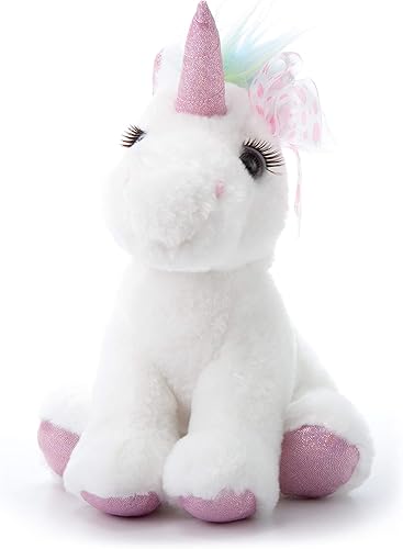 The Petting Zoo, Lash'z - Peluche de unicornio, regalos para niñas, juguete de peluche de unicornio de 10 pulgadas