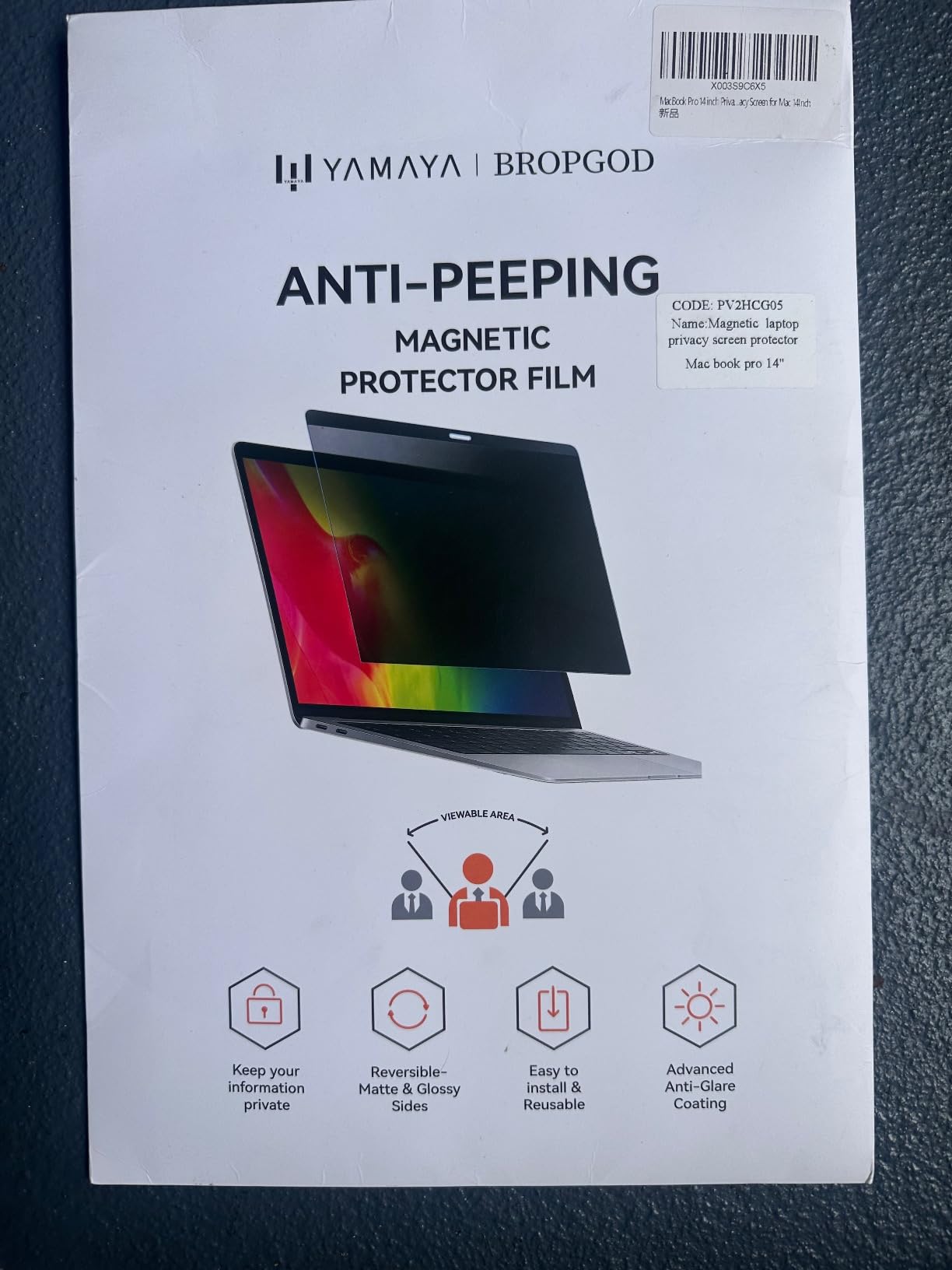 FILTRO DE PRIVACIDAD PARA LAPTOPS O MACBOOK PRO DE 14 - The Original Lab FILTRO DE PRIVACIDAD PARA LAPTOPS O MACBOOK PRO DE 14 - The Original Lab