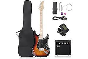 GLARRY 39" GST Series Beginner Electric Guitar Kit with Amp