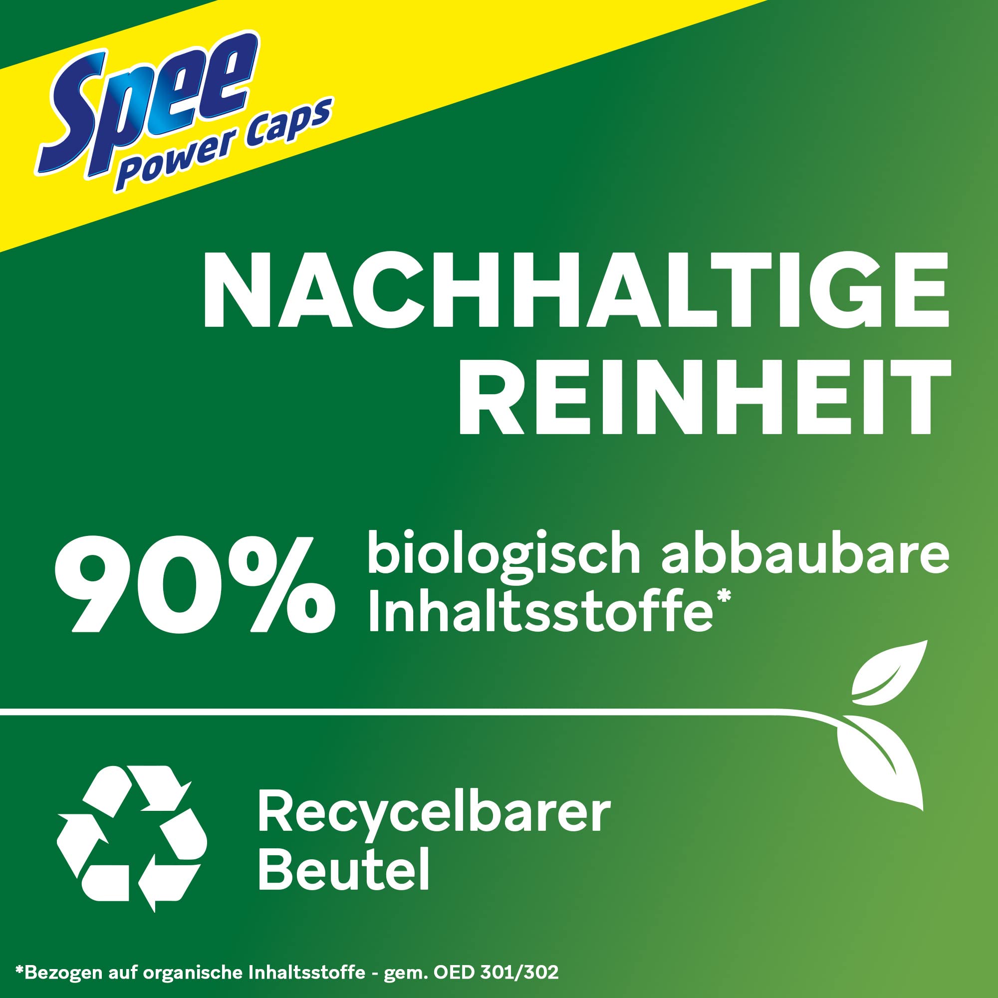 Spee Power Caps Color 4 + 1, 240 WL (2 x 120 Waschladungen), Colorwaschmittel für Buntwäsche & Dunkles, vordosiertes Waschmittel vereint Reinheit, Strahlkraft, Frische & Nachhaltigkeit