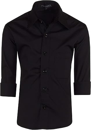 Boys Slim Fit Long Sleeve Dress Shirt 