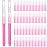 Patelai 100 Pieces Braces Brush for Cleaner Interdental Brush Toothpick Dental Tooth Flossing Head Oral Dental Hygiene Flosser Toothpick Cleaners Tooth Tool(Pink,Portable Size)