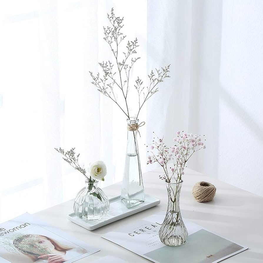 専用出品　吹きガラス一輪挿しオーナメント5個おまとめセット　花瓶花器 専用出品 吹きガラス一輪挿しオーナメント5個おまとめセット
