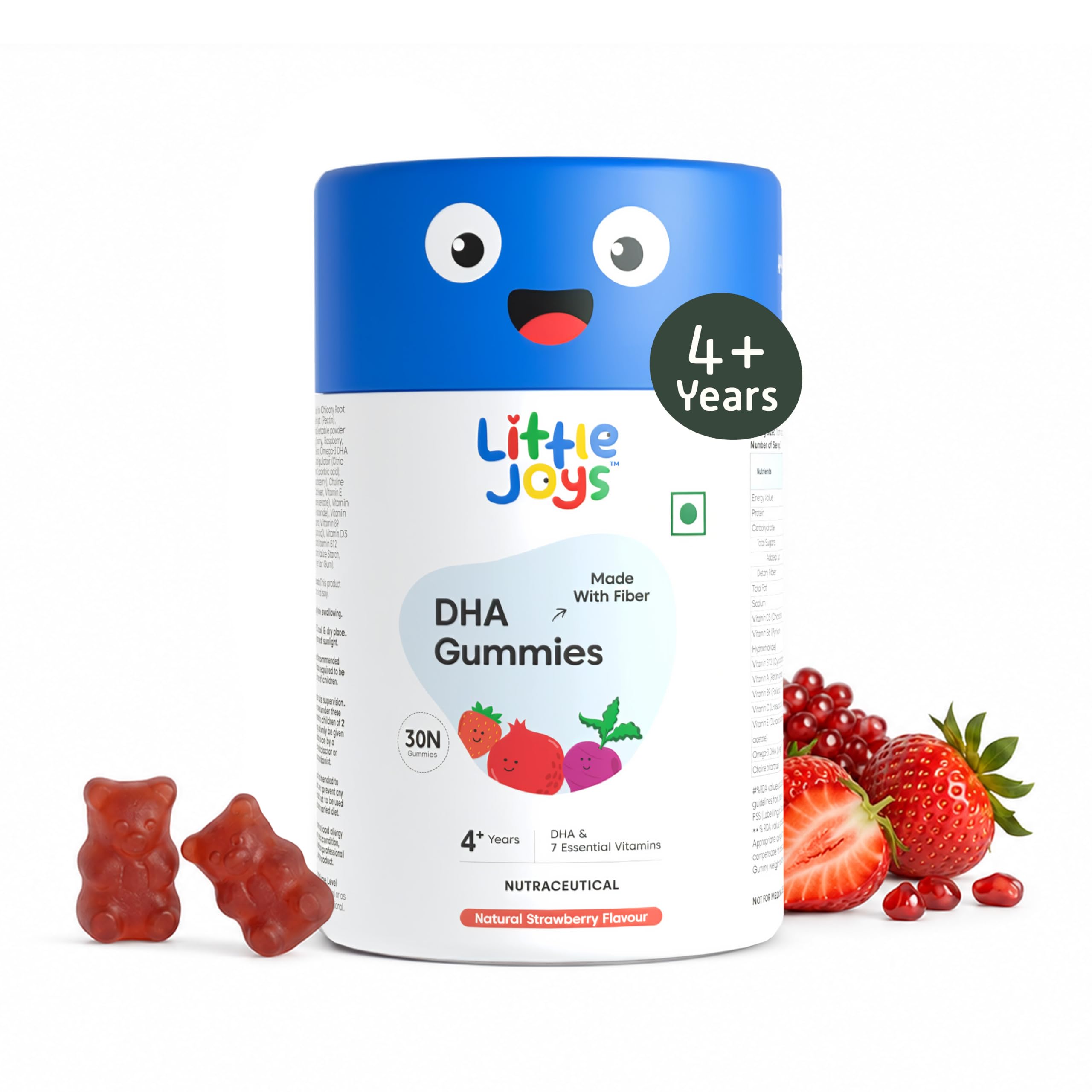 Little Joys DHA Health Gummies For Kids | 4-6 years | 60 Day Pack | Helps Improve Concentration, Mood & Sleep | Packed With 8 Vitamins & Minerals | Multivitamin Gummies For Kids With No Added Sugar — Amazon image 10