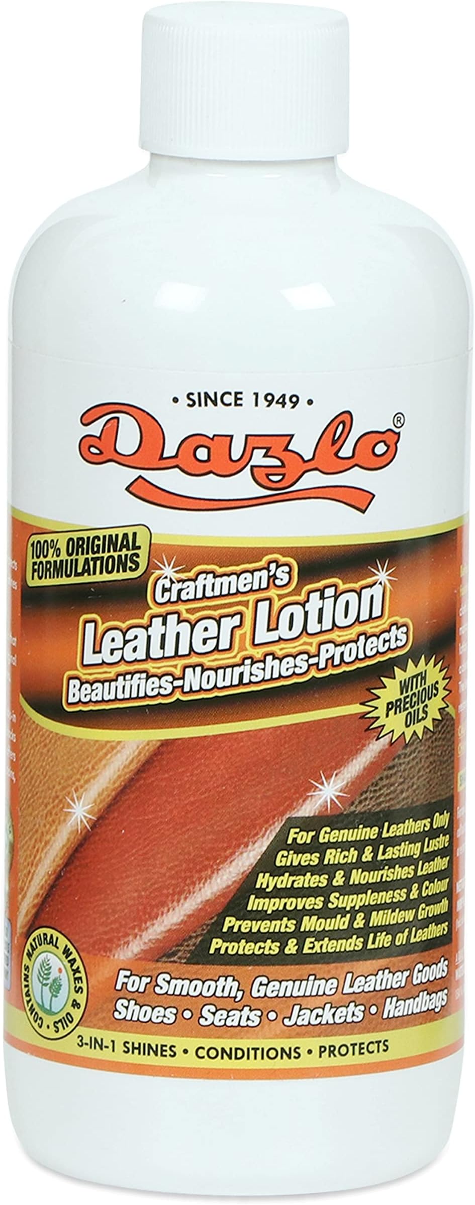 Craftmens' Leather Lotion (300ml) - for Smooth Pure Leather ONLY