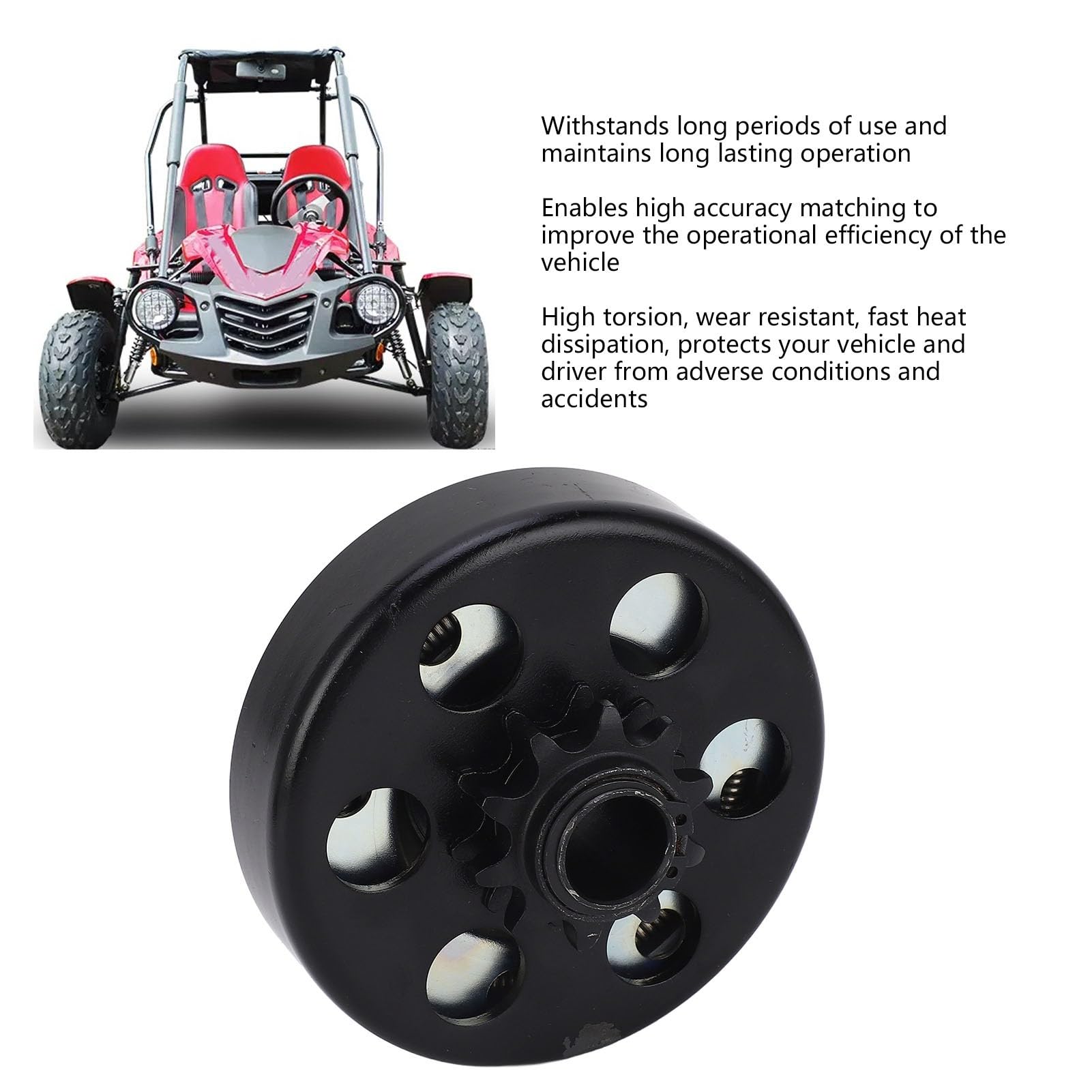 Go-Kart-Kupplung, 3/4 Zoll Bohrung, 10 Zähne, mit 420er Kette, Fliehkraftkupplung, Passend für GX120, GX140, GX160, GX200, GC160, GC190 2–6,5 PS Kleine Motoren