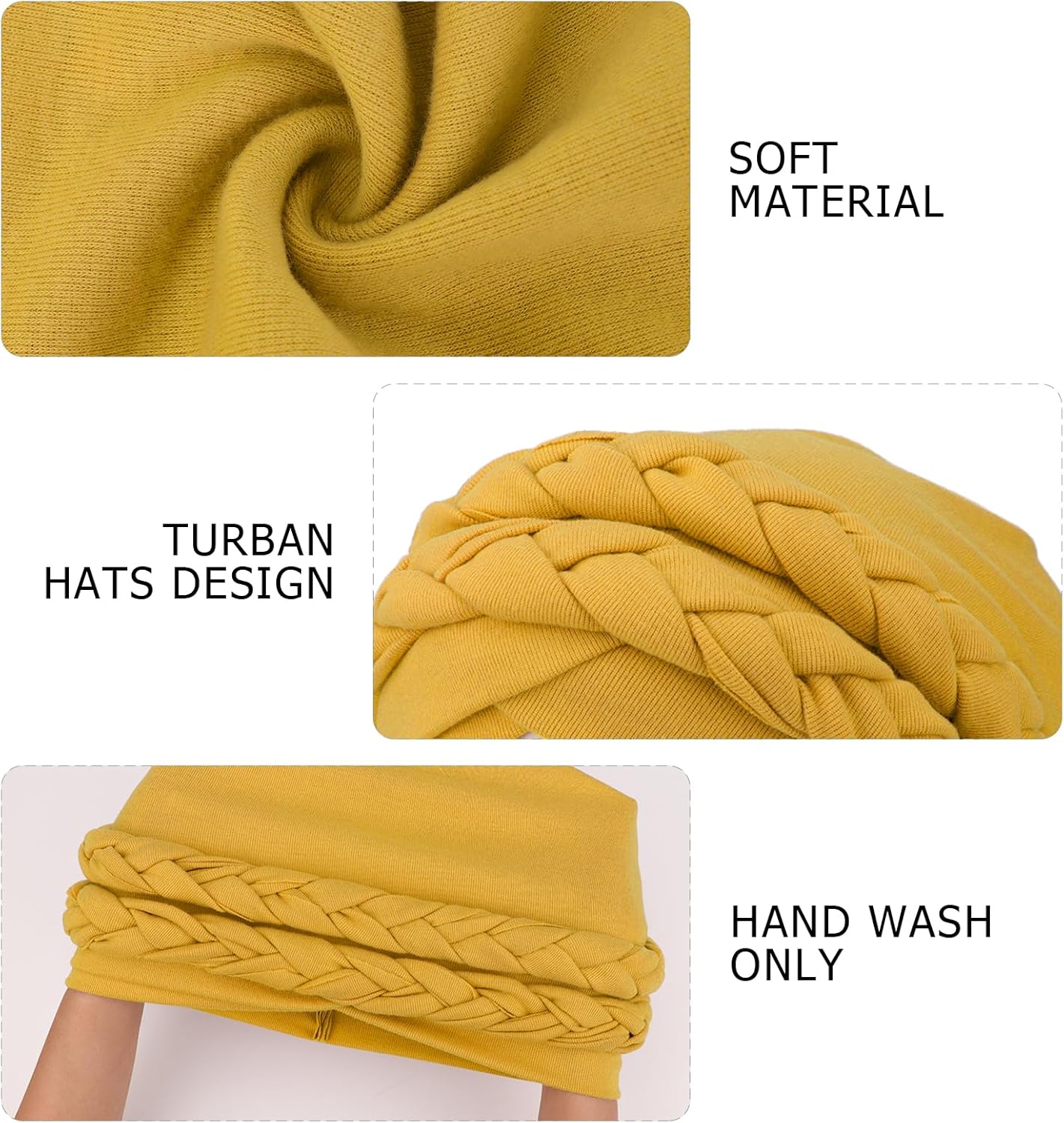 DRESHOW African Women Turban Caps Beanie Twist Headscarf Pre-Tied Double Twisted Braids Headwraps for Women Chemo Cancer Cap - Image 7