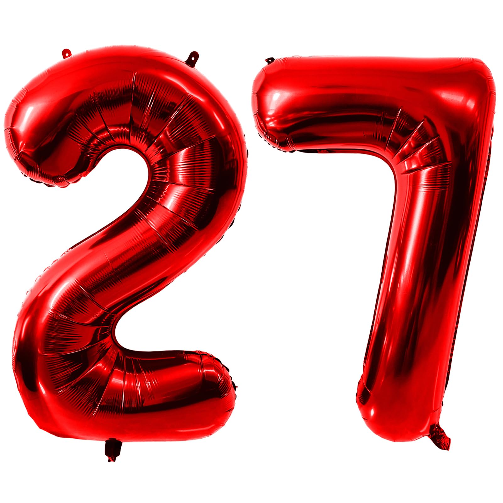 40 Inch Red Number 27 Balloons, Red 27 Balloon, Red Large Foil Number 72 Balloons, Birthday Wedding Anniversary Party Decoration Graduation Ceremony digital Decorations โ image 1