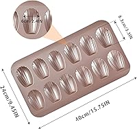Vista 2 de Madeleine - Bandeja antiadherente de acero al carbono para hornear, molde de 12 agujeros para hornear en el horno, resistente a la deformación