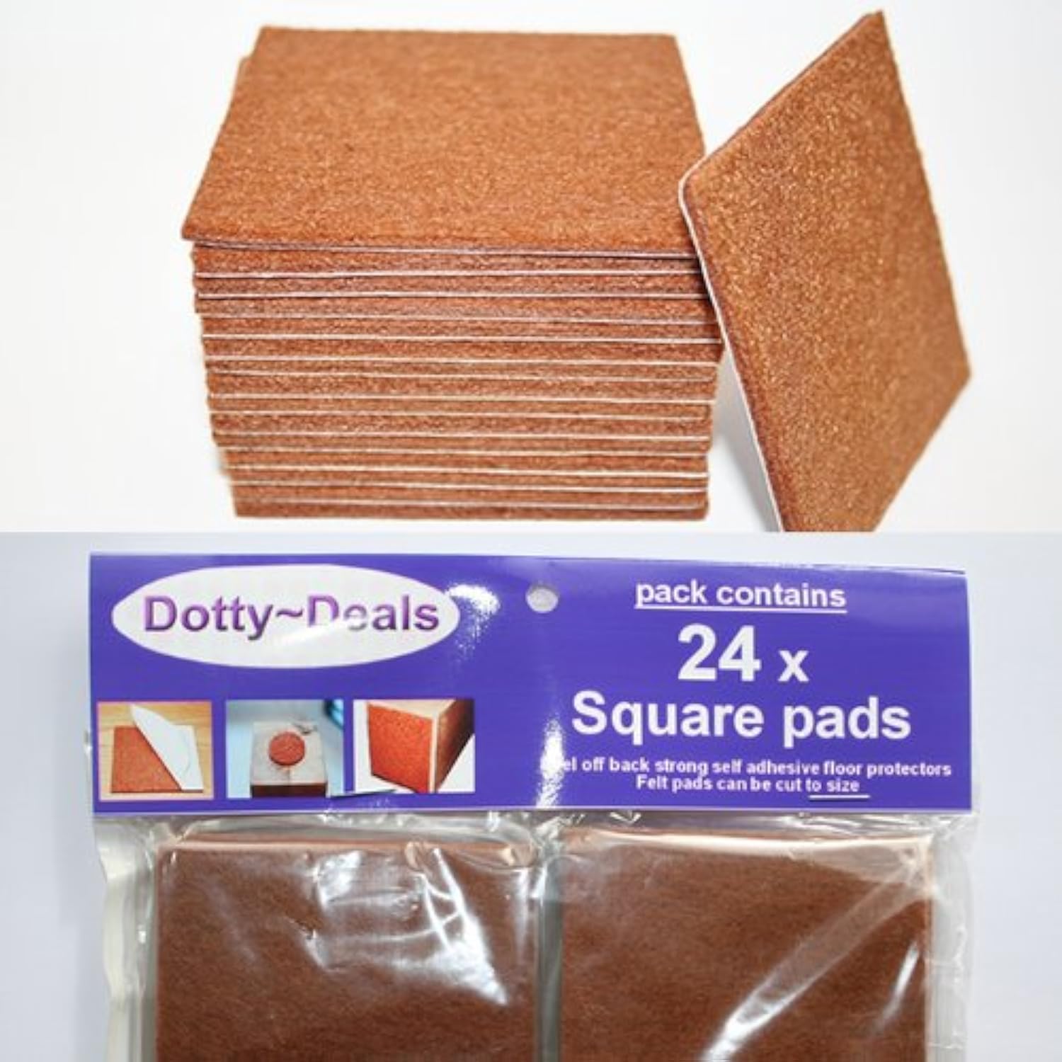 20x Square Self Adhesive Felt Floor Protector Pads.