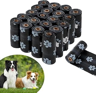 Hundekotbeutel 300Tüten/20 Rollen Kotbeutel für Hunde, Biologisch Abbaubare Hundekotbeutel, Auslaufsichere Kotbeutel, Wasserdicht, Reißfest, Extra Groß, Dick und Stark, Geeignet für den Außenbereich product image