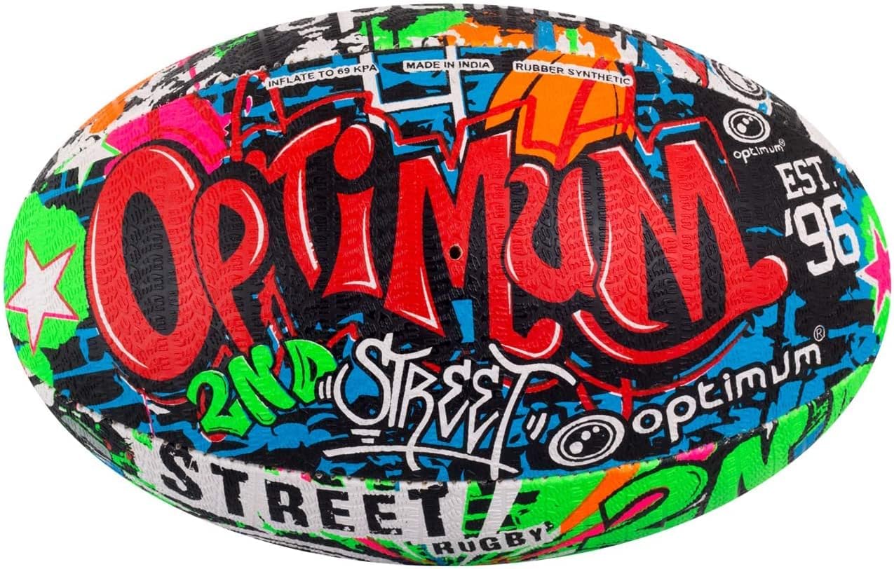 Optimum Street Rugby Ball – Durable, High-Visibility, Superior Grip & Control Surfaces & Skill Levels