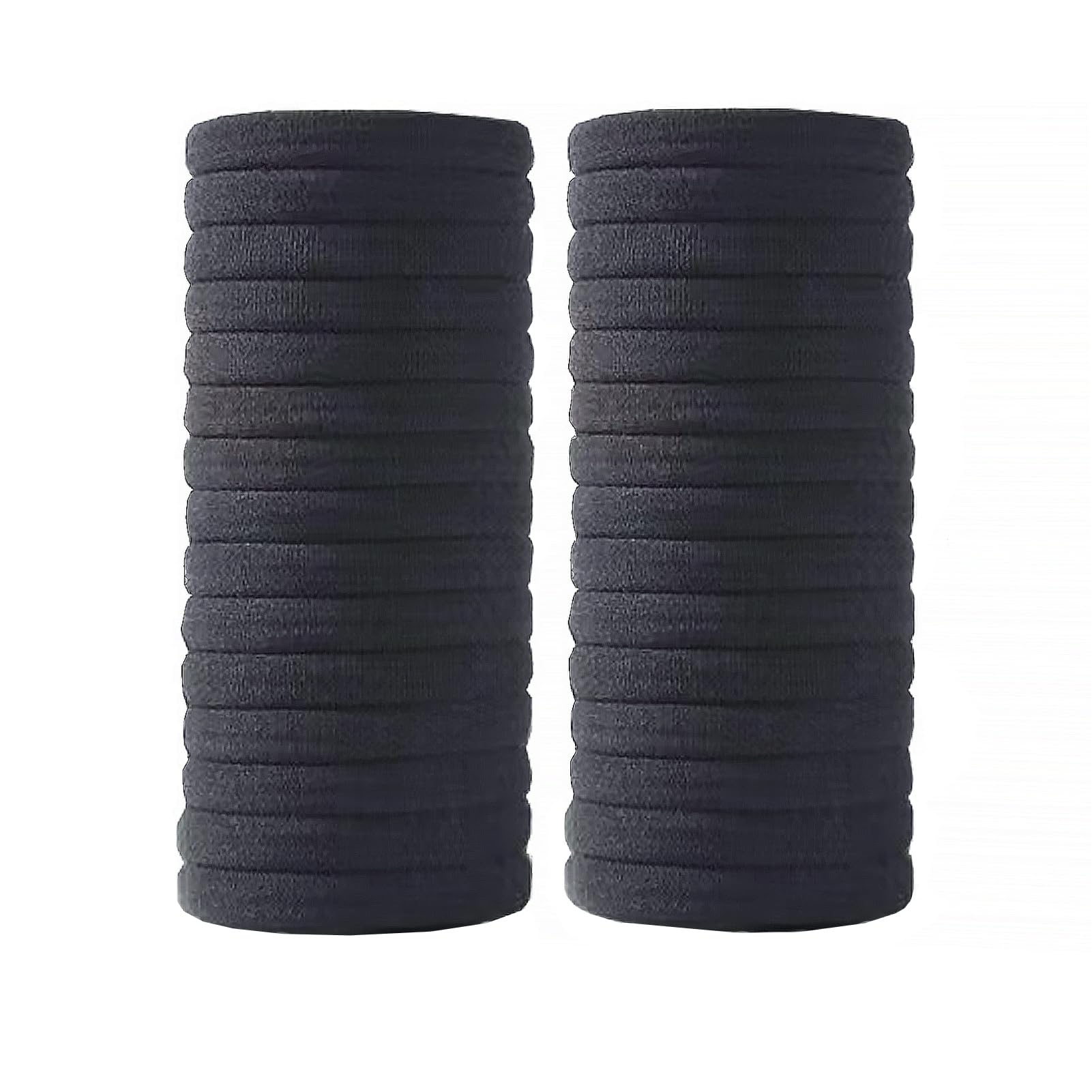 30Pcs Ponytail Holders, Seamless Hair Ties, Stretchy Soft Hairbands Elastic Hair Accessories for Women Girls.(Black)