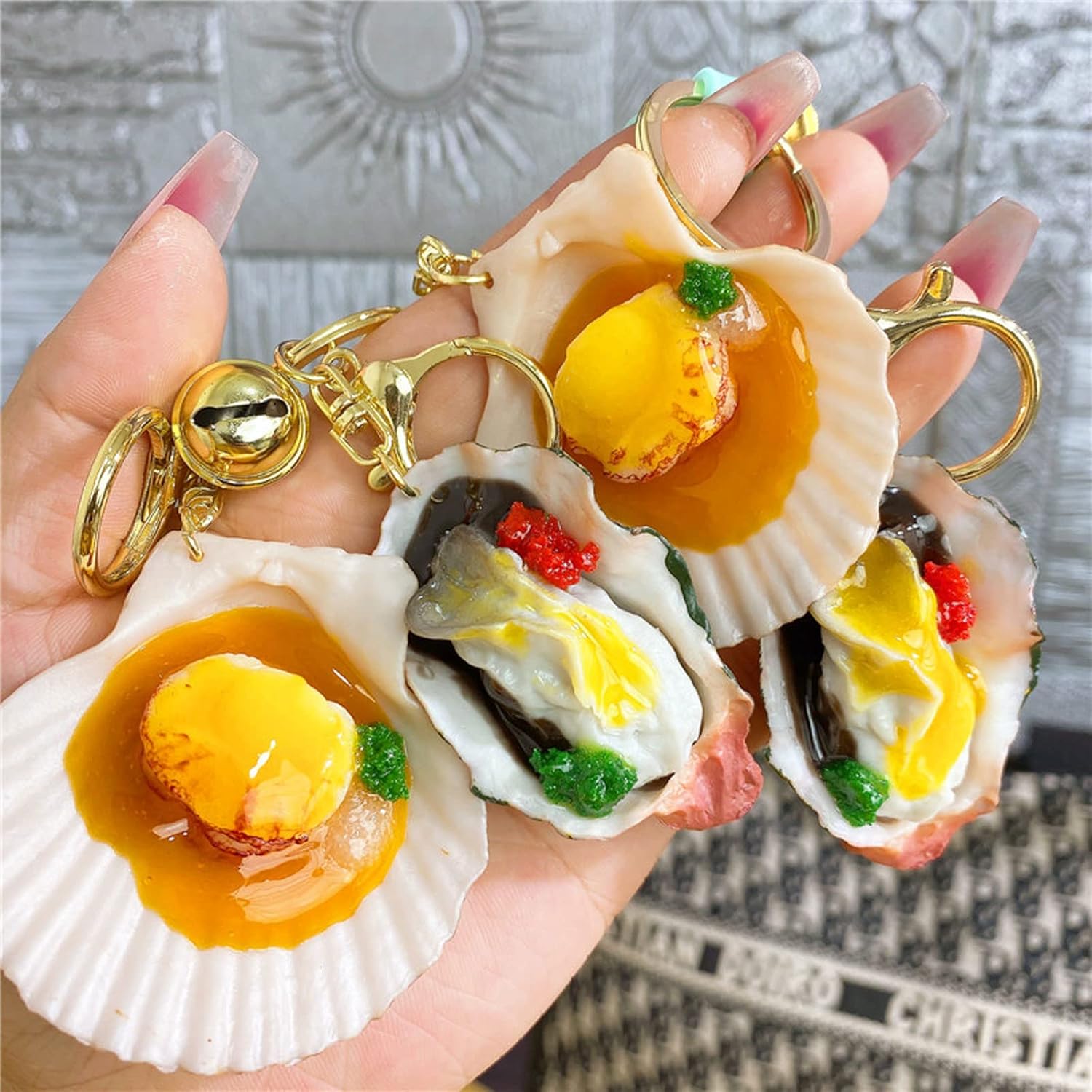 Xinbalove Cute Creative Conch Design Bags Doll Car Key Backpack Keychain Pendant Boys Girls Men Women Soft PVC Portable Key Ring Accessories for Christmas New Year Present - Image 4