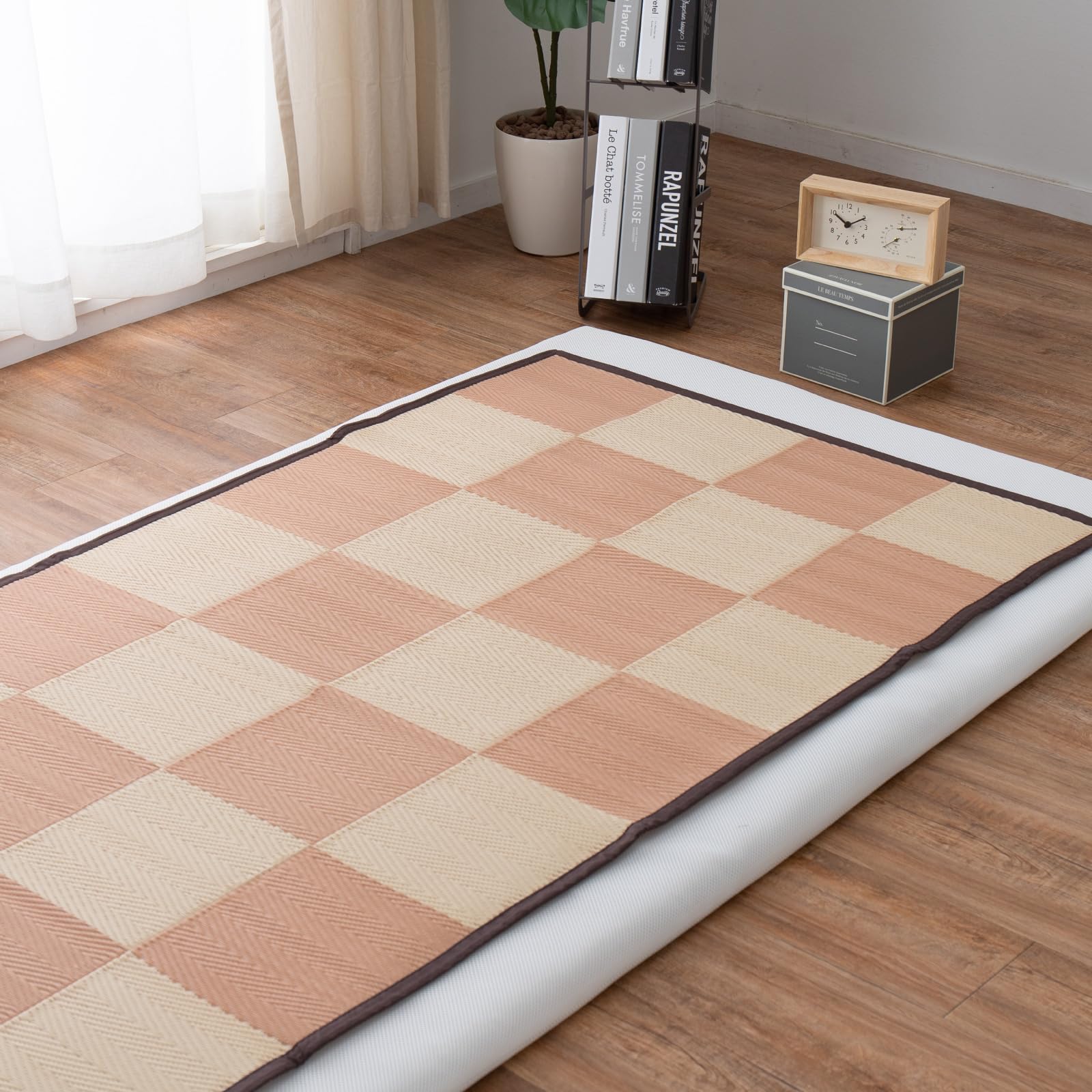 Amazon｜萩原 洗える い草風カーペット ベージュ 江戸間1畳 約87X174cm