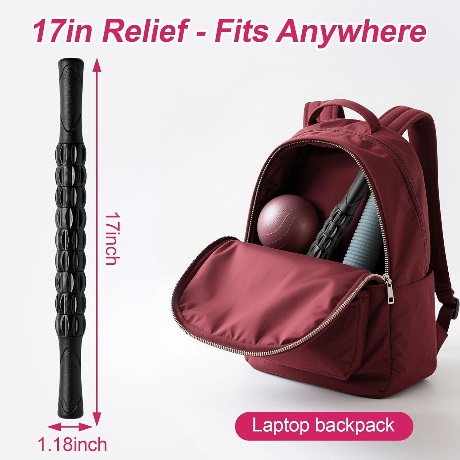 Massage Roller, Muscle Roller Stick, Therapy Roller Stick for Legs, Calf, Thigh, Lipo Roller for Relief Muscles, Deep Tissue Massage Rolling Pin for Trigger Points, Help Sore Muscle Recovery - Image 6