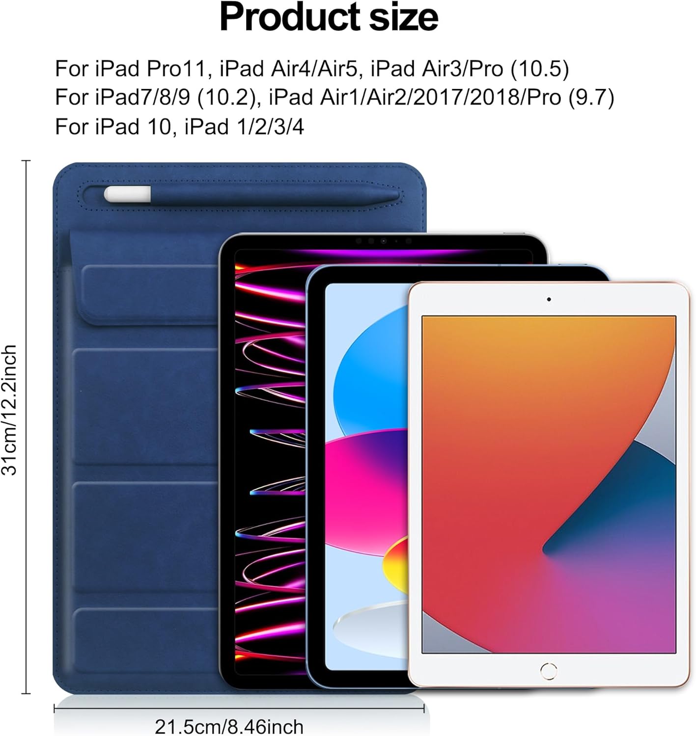 Tablet PC Bags Cases Sleeves Tablet Sleeve Case Compatible with iPad Pro 11" Compatible with iPad Air 5th/4th Generation 10.9", Slim Fit Leather Protective Cover Carrying Case Bag, Compatible with iPa
