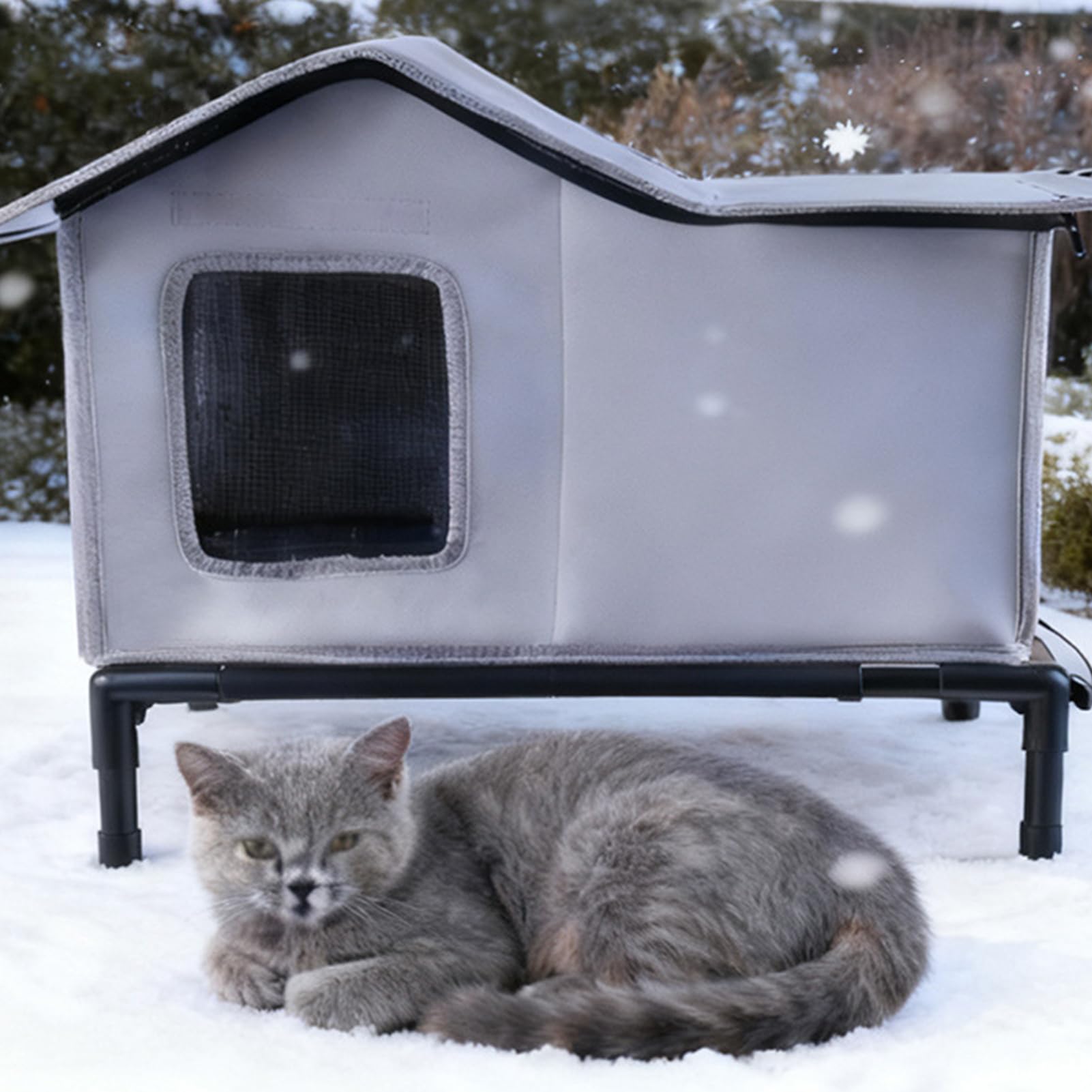 Casetta per Gatti Invernale Rifugio Riscaldato Per Animali Inverno | Case Esterni per Animali Resistente alle Intemperie per Patio Giardino Garage e Interni Conigli e Piccoli