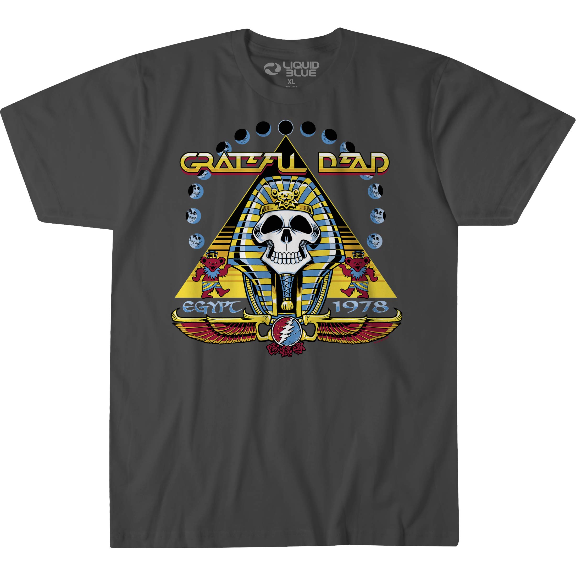 Liquid BlueUnisex-Adult Standard Grateful Dead Egypt 1978 Short Sleeve T-Shirt