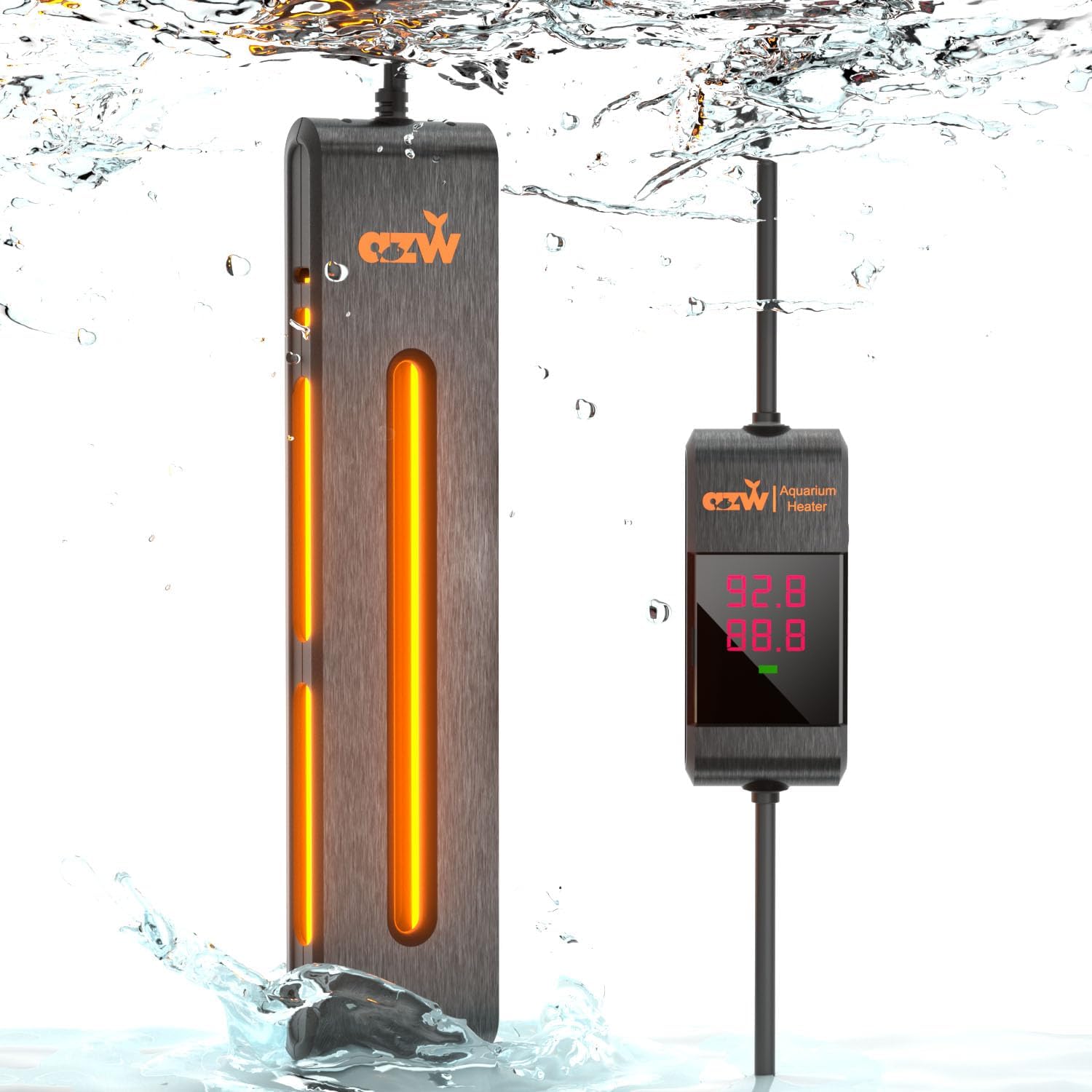 Aquarium Heater 300W/500W/800W, Fish Tank Heater with Digital LED Controller, Frequency Conversion Energy Saving, IPS Anti-Boiling Fish, Multiple Intelligent Protection for Freshwater/Saltwater