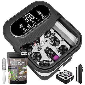 Foot Spa Electric Rotary Massage, Tea Tree Oil Foot Soak with Epsom Salt