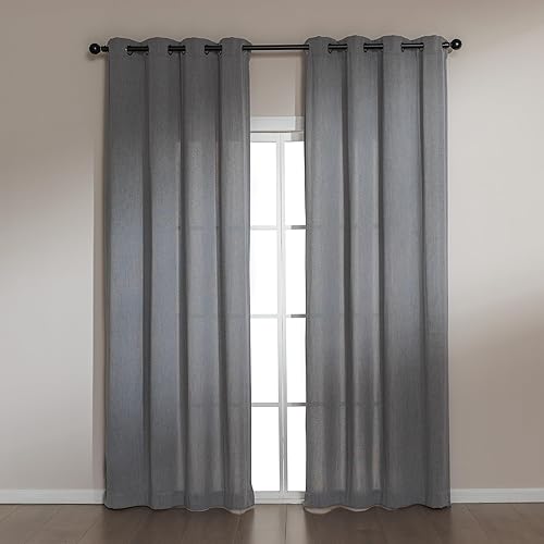 Miniatura 20 de Amazon Basics Cortinas de Chenilla para Oscurecer la Habitación, Cortinas de Ventana Filtrantes de Luz para Dormitorio y Sala de Estar, Juego de 2