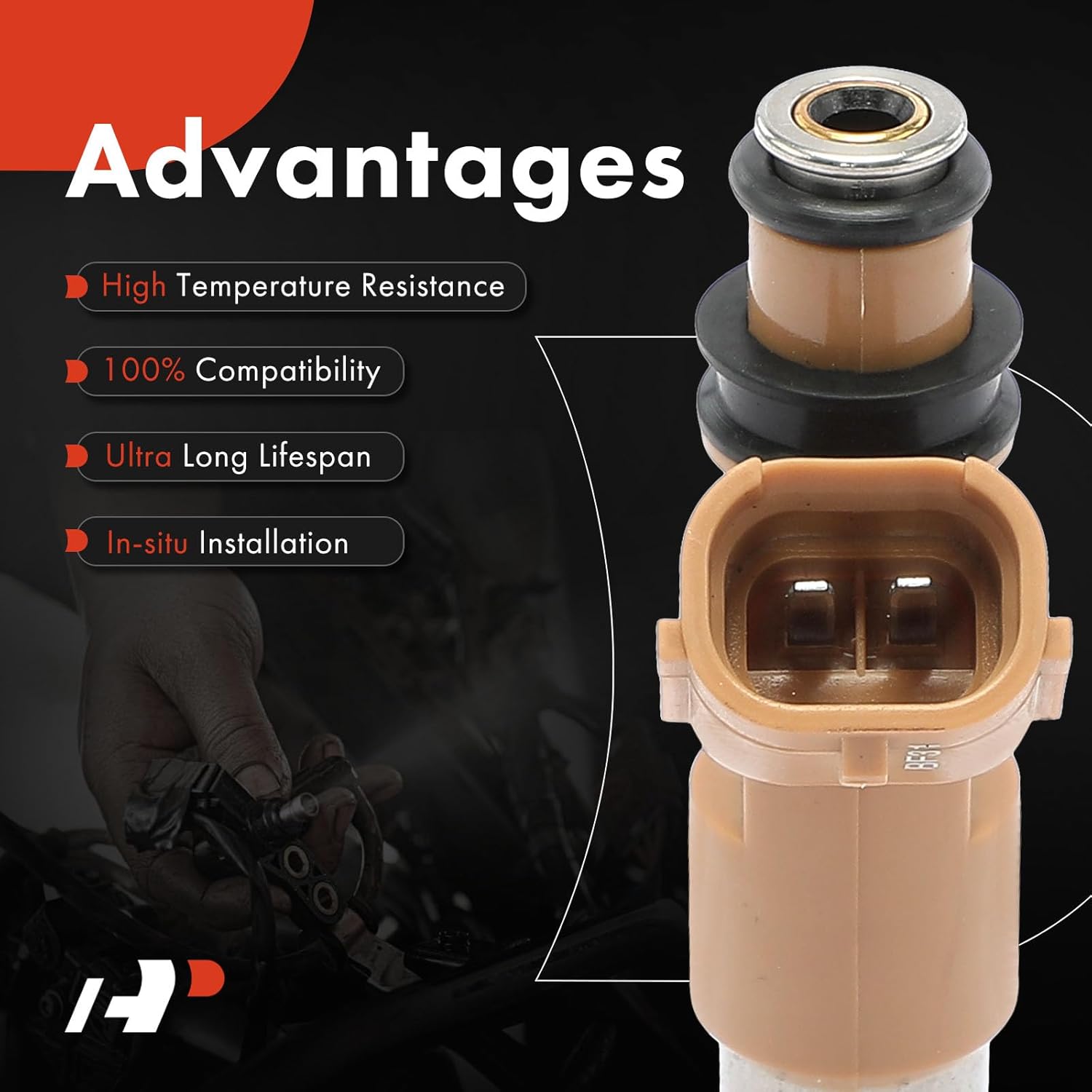 A-Premium Fuel Injectors Set of 4 Compatible with Subaru Outback 2008-2009, Legacy 2008-2009, 2.5L, Replace# 16611AA730, 16611AA68B