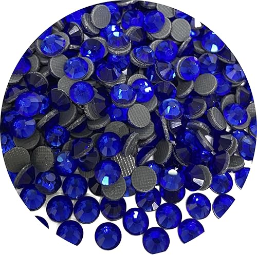 Miniatura 5 de 1200 diamantes de imitación termoadhesivos SS20 de 0.189 in, diamantes de imitación redondos con parte trasera plana para manualidades, ropa,