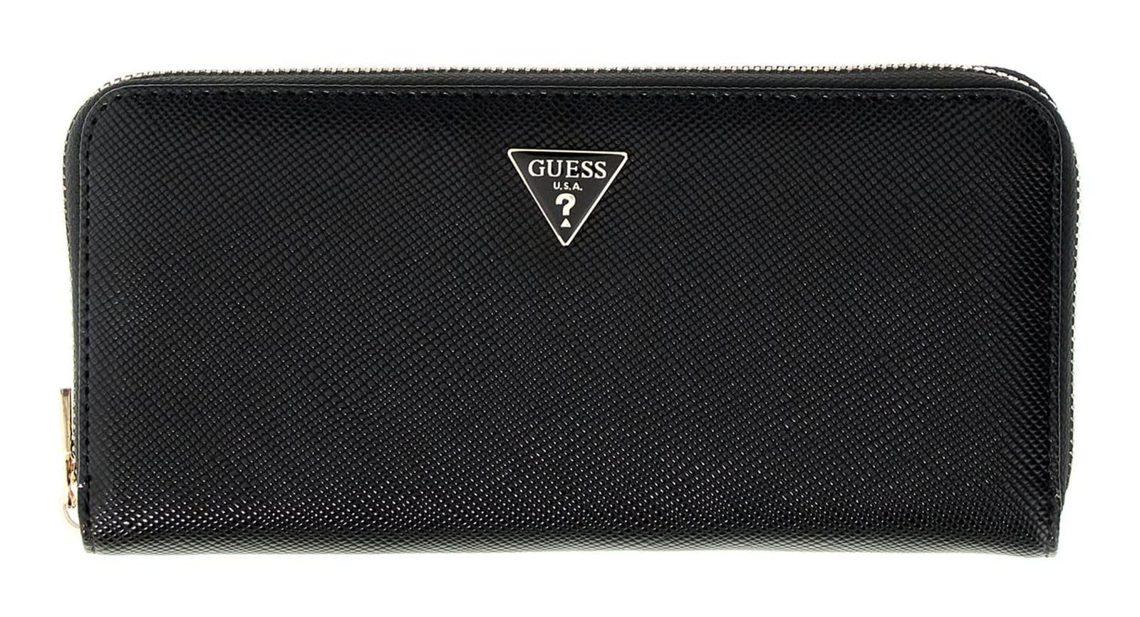GUESS Monedero Gilda SLG Zip Around Wallet Black Negro