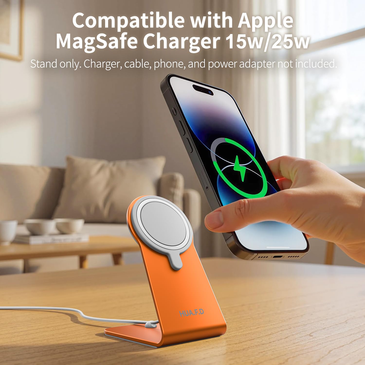 Supporto per telefono compatibile con MagSafe Holder per scrivania Design ergonomico regolabile, supporto per cellulare in alluminio compatibile per iPhone 17 Air 16 15 14 13 12 Pro Max e