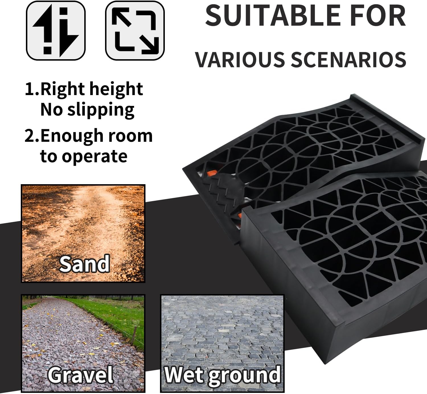 薄型カ-ランプ リフト用 2.41インチ 車両メンテナンス用 オイル交換用 ボ-タプル滑り止めランプ 下位車向け ガレ-ジの車両メン