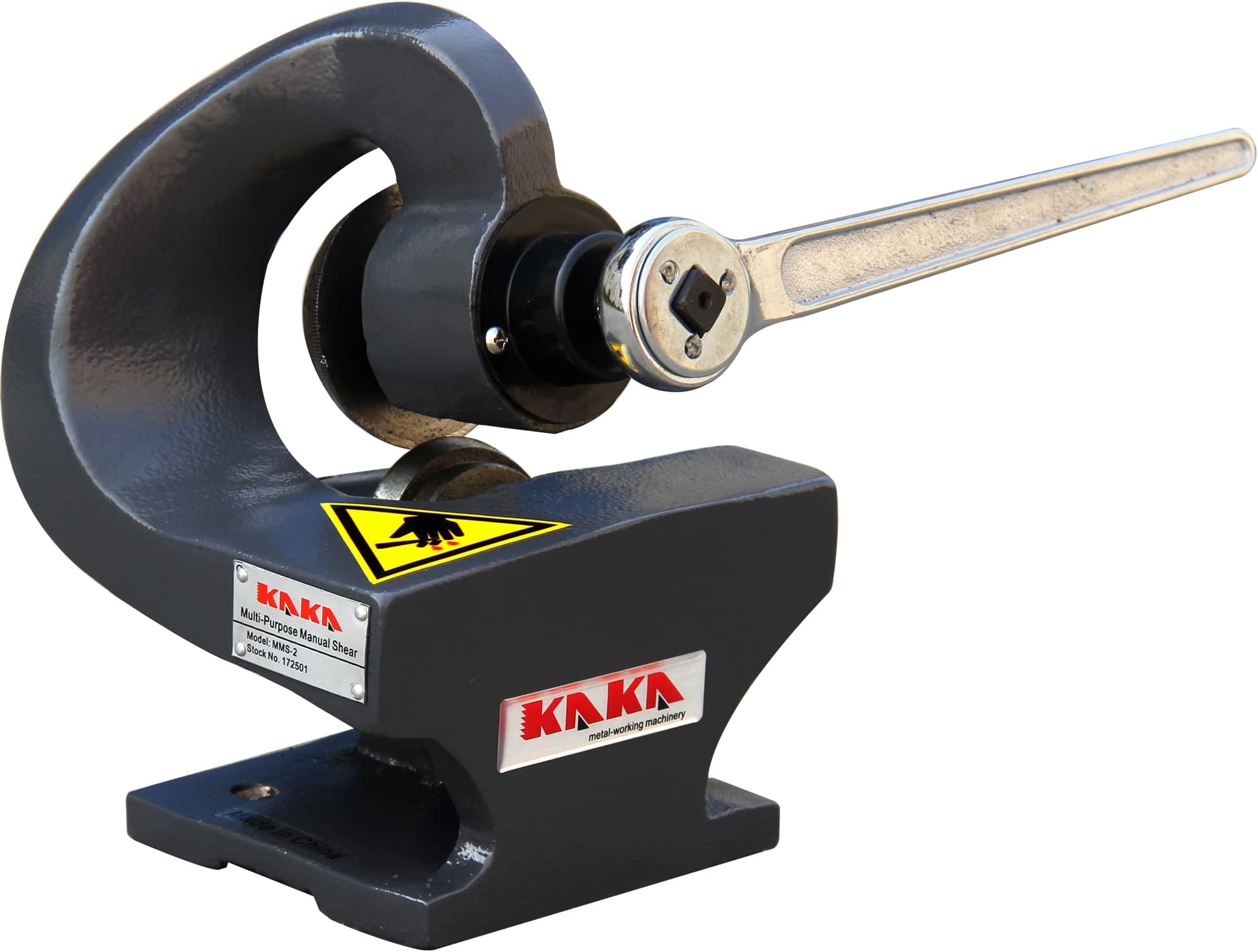 KAKA INDUSTRIAL MMS-2 Multiple Purpose Benchtop Throatless Sheet Metal Shear,14 Gauge Mild Steel Metal Cutter