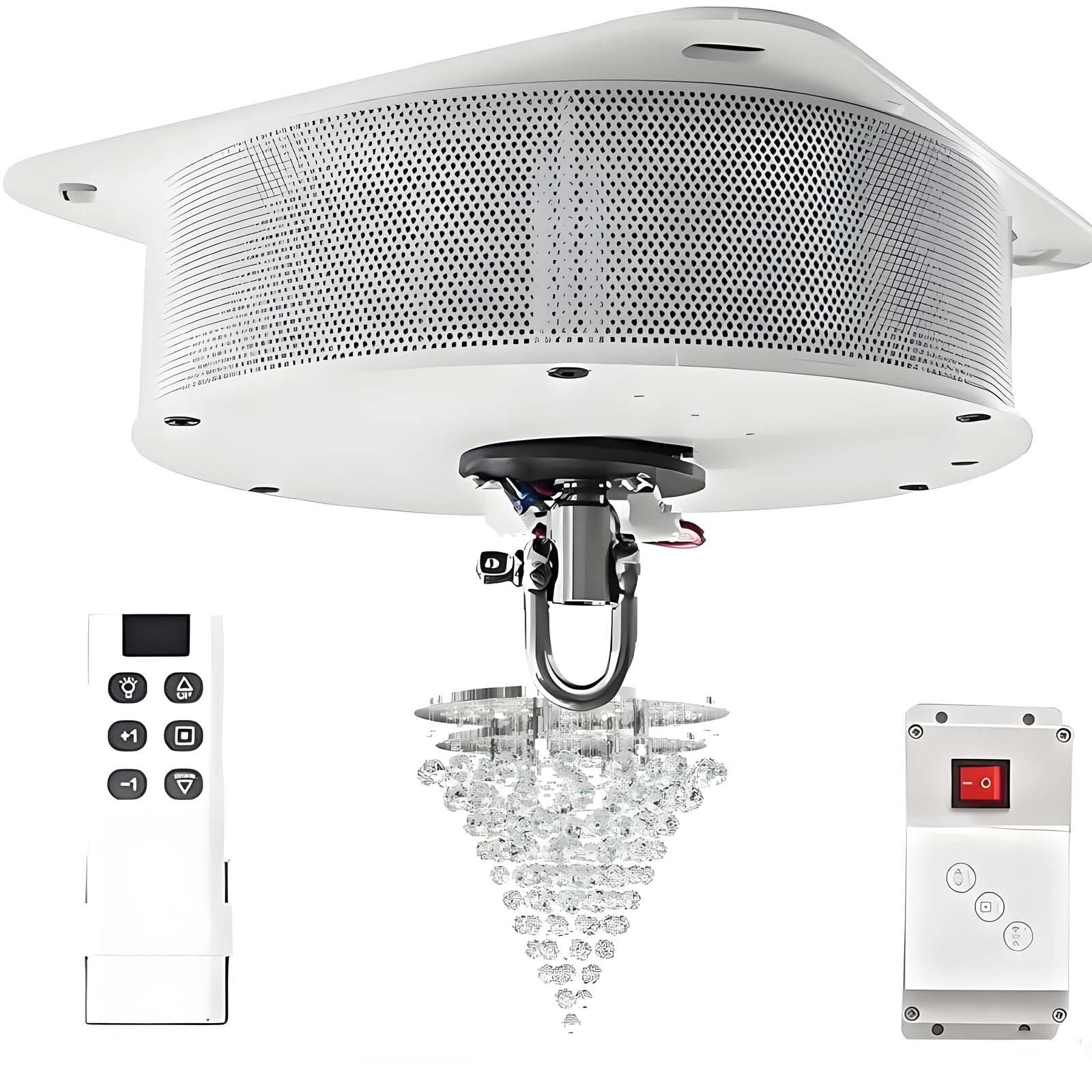 GUTYGIO Electric Chandelier Hoist, Crystal Chandelier Hoist Lift, 6m Lifting Height Range, 40-230KG Load Capacity, with Remote Control, for Lamp Cleaning Maintenance 130KG