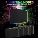 ELECTRO WOLF RGB Gaming Mouse Pad with 11 RGB Light up Modes LED Gaming Pad, Non-Slip Rubber Based Computer Mice mat gallery image